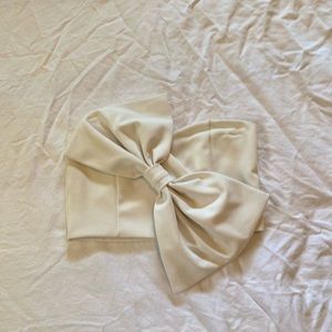 PLT White Bandeau Bow Top (size 6)
